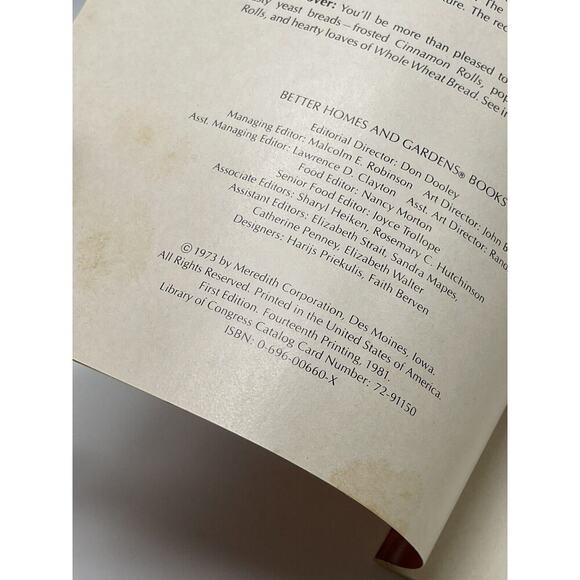 Better Homes & Gardens Homemade Bread Cookbook Vintage 1st Edition 1973 - Picture 5 of 6